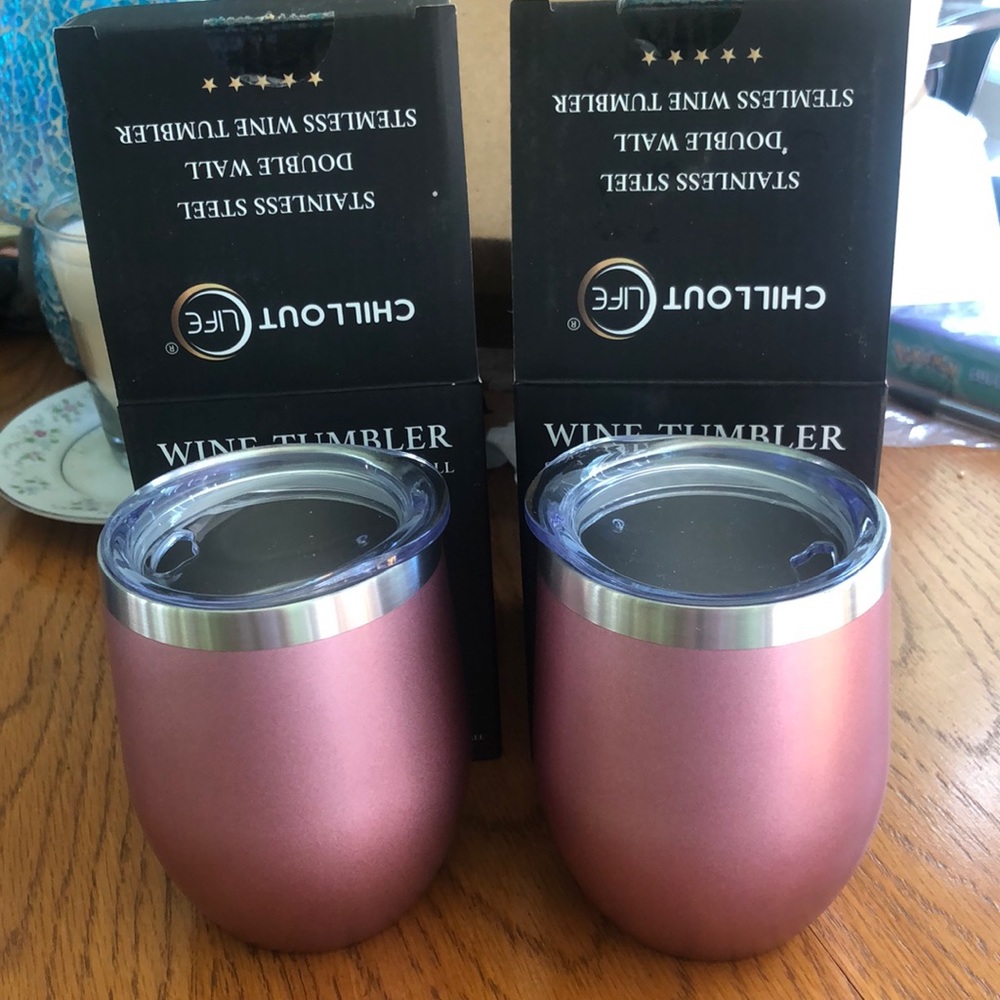 CHILLOUT LIFE wine tumblers set of 2 Rose Gold